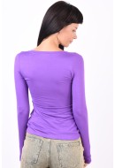 Bluza Dama Jjxx Jxharmony Tight Navn V-Neck Purple Velvet